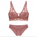 CINOON Sexy Bra set push up Nėriniai apatiniai kelnaitės Ploni kvėpuojantys žakardo apatiniai Intymūs S raudona