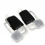 NOA [H1919] - Boucles Cr&eacute;ateur 'Coloriage' noir gris juoda