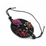 NOA [H8745] - Bracelet Cr&eacute;ateur 'Carmen' rouge noir raudona