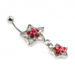 Les Tr&eacute;sors De Lily [I1196] - Body Piercing 'Etoiles' rouge raudona