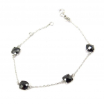 Les Tr&eacute;sors De Lily [K3424] - Bracelet Argent 'Unique' noir