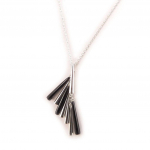 Altesse [L0678] - Collier Argent 'Calypso' noir argent&eacute;