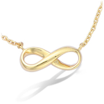 Les Tr&eacute;sors De Lily [L2005] - Collier Plaqu&eacute;-Or 'Infini' dor&eacute; - 15x6 mm