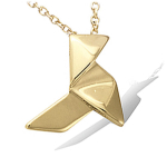 Les Tr&eacute;sors De Lily [P1166] - Pendentif Plaqu&eacute; Or 'Origami' dor&eacute; (cocotte traditionnelle) - 12x12 mm auksas