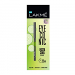 LAKME Eyeconic Insta Cool Kajal, juodas, vėsinantis Kohl įdėklas su agurkais, Twist Up pie&scaron;tukas - atsparus vandeniui, nei&scaron;teptas ir ilgai i&scaron;liekantis akių makiažas, 0,35 g