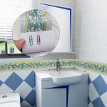 10 cm * 240 cm Lipnios žalios juosmens linijos dekoratyvinė juostelė Vonios grindjuostė Grindų plytelės Vandeniui atsparios Nulupkite Sienos Lipdukas YX016