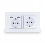 16A Europos standarto voki&scaron;kas USB sieninis skydelis Paslėptas dvigubas Europos Dvigubas Europos standartas Vokietijos standartinis maitinimo lizdas B4