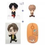 BTS(Bangtan berniukai) 3 Monitoriaus Figūra(Magija+Dinamitas+Sviestas) + Belaidė pelė RINKINYS, TinyTan, Oficialus, Originalus, Autenti&scaron;kas, KPOP, idolas