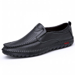 Natūralios odos vyri&scaron;ki avalynė Laisvalaikis Slip On Formal Loafers Vyri&scaron;ki mokasinai Itali&scaron;ki juodi vyri&scaron;ki plok&scaron;čiapadžiai batai 38 juoda