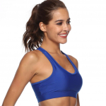 Moteri&scaron;kos tvirtos sportinės liemenėlės, užpakalinės ki&scaron;eninės bėgimo jogos liemenėlės, pamink&scaron;tintos High I impact treniruotės M juoda