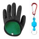 Greitai džiūstančios žuvies rankenos pir&scaron;tinės, mink&scaron;tos tempimui atsparios filė, žvejyba lauke, 1 vnt. One Size Left Hand juoda