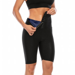 PU Thermo Sweat Sauna &Scaron;ortai Moteri&scaron;ki Juosmens Treniruoklis Lieknėjimo Fitness Formavimo Penktos Kelnės S/M tamsiai mėlyna spalva