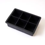 1 gabalo silikoninė ledo formos forma 6 lygaus kvadratinio ledo skyriaus ledo kubelio forma Naminis silikoninis ledo rutulys pilka