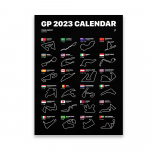 F1 2023 Kalendoriaus Plakatas Trasa 2023 Sezono Spaudiniai Sportinis Lenktyninis Automobilis Trasos Spaudiniai Grand Prix Drobės Tapyba Biuro Sienų Meno Dekoras 21x30 No Frame