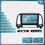 &bdquo;Hizpo 2 Din&ldquo; automobilio radijo daugialypės terpės grotuvas, skirtas &bdquo;Hyundai Santa Fe 2&ldquo;, 2006&ndash;2012 m. &bdquo;Android 12 Carplay&ldquo; ekranas 9 colių GPS Navi RDS stereo 4G DSP &bdquo;Bluetooth Autoradio&ldquo; HC1 4Core 1G 32G AI black