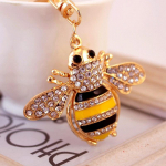 Mielas gyvūnų raktų pakabukas Bee Happy Raktų pakabukas HoneyBee Raktų pakabukai Suvenyriniai Dovanos Moterims Vyrams Rankinės Priedai Automobilių Raktai Pasidaryk pats papuo&scaron;alai geltona