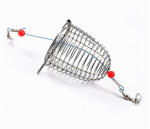 Fish Small Nerūdijančio plieno jauko narvelio krep&scaron;elio tiektuvo laikiklis Žvejybos masalo narvas Žvejybos reikmenys Karpių žūklės jauko krep&scaron;elis Small