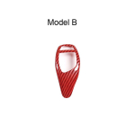 Car Interior Red Carbon Fiber ABS Gear Shift Handle Sleeve Button Cover Stickers For BMW F20 F30 f10 f32 F25 X5 F15 X6 F16 Red Mode B gray