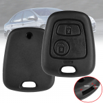 2 mygtukų automobilio rakto keitimo nuotolinio rakto dangtelis, skirtas PEUGEOT 307 107 207, skirtas Citroen C1 C2 fob dėklui, tinka VA2/HU83 peiliui Xukey