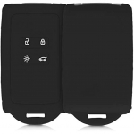 Automobilio rakto dėklas, suderinamas su &bdquo;Renault&ldquo; 4 mygtukų &bdquo;Smartkey&ldquo; automobilio raktu, tik &bdquo;Keyless Go&ldquo;.) - Silikoninis apsauginis dėklas, juodas raktų dangtelis 20x11x1cm