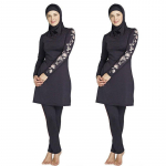 Musulmon Lady Modesty Maudymosi kostiumėlis Pilnu dangteliu Islamic Beachwear Arab Burkini S