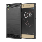 Sony Xperia XA1 XA2 XA3 Ultra Plus L1 L2 L3 Pro-i silikono dėklas Prabangus anglies pluo&scaron;to dangtelis, skirtas Xperia XZ1 XZ2 Compact XZ3 XZ5 Xperia XA1 juoda