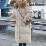 Parka rudens žieminė striukė Moteri&scaron;ki drabužiai Vintažinis &scaron;iltas paltas Moteri&scaron;ka pūkinė medvilninė striukė &Scaron;ilta Stora Ilga Parkas Oversized S smėlis