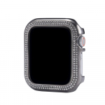 metalinis buferio deimantinis dėklas Apple Watch apsauginis dangtelis 40MM 44MM rėmelis, skirtas iWatch 4 5 6 SE 7 8 9 41MM 45MM Laikrodžio dangtelis 40mm juoda