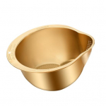 Nerūdijančio plieno ryžių plovimo ko&scaron;tuvas dubuo greito nusausinimo ryžių plovimo dubuo Ryžių sietelis kiaurasamtis vaisių ir daržovių sietelis Virtuvės įrankiai sidabras