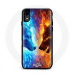 Coque Iphone XR good vs evil wolf