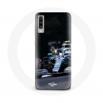 Coque pour Samsung Galaxy A70 Formule 1 Valtteri Bottas Pilote automobile F1 Noir juoda