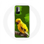 Dėklas Xiaomi Poco M3 Pro Papūgėlės geltonas Žalias fonas