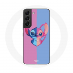 Coque pour Samsung Galaxy S21 FE Stitch et angel bleu rose