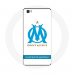 Coque pour Huawei P8 Lite Olympique de Marseille Logo Fond Blanc