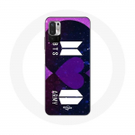 Coque pour Xiaomi Poco M3 Pro Bangtan Sonyeondan Logo BTS Et Logo ARMY I Purple You