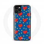 Coque pour Iphone 11 Pro Max BTS Bangtan Gar&ccedil;ons BT21 TATA de V Fond Bleu