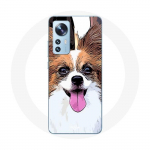 Coque pour Xiaomi Mi 12 / 12X &Eacute;pagneul nain continental papillon Chiot Blanc et marron