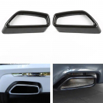 2 vnt. ABS blizgios juodos spalvos automobilio galinio duslintuvo i&scaron;metimo vamzdžio i&scaron;leidimo angos dangtelio apdaila BMW 5 6 serijos GT G30 G38 G32 2018 m. black