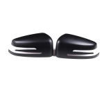 Automobilio &scaron;oninio veidrodėlio dangtelio apdaila Mercedes Benz A CLA GLA GLK klasei W176 W117 X156 X204 Auto i&scaron;orės priedai A W176 2013-2018-For Lef matinė juoda spalva