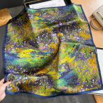 100% &scaron;ilkmedžio &scaron;ilko kvadratinis &scaron;alikas moterims 70x70cm