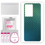 apgo Protective Skin Sticker for the back compatible with Vivo Y78+, Wrap Film, Foil, Vinyl - Pattern Carbon Chameleon CAKA1