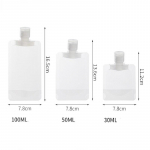 10 vnt. 30/50/100 ml kelioninio dydžio tu&scaron;čių i&scaron;spaudžiamų mai&scaron;elių, daugkartinio pildymo &scaron;ampūno, tualetinių reikmenų, kondicionieriaus, nepralaidžių kelioninių mai&scaron;elių 50ml&Plastic