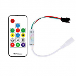 WS2812B WS2811 5050 RGB LED juostos &scaron;viesos valdiklis, 14 klavi&scaron;ų RF nuotolinio valdymo pultas DC5-24V 12V