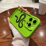 N71 Black Gold Snake Soft Angel Eyes telefono dėklai, skirti iPhone 15 14 12 11 Pro Max 13 mini 7 8 6S Plus XS Max XR SE smūgiams atsparus buferio dangtelis for iPhone 13