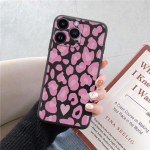 Madingi leopardo ra&scaron;to mink&scaron;ti telefono dėklai, skirti iPhone 15 Pro 6 14 XS 13 Max XR 12 Mini 7 Plus X SE 8 11 TPU smūgiams atsparus buferio apvalkalas, juodas dangtelis iPhone 6