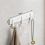 Kabliukas baltas rank&scaron;luosčių kablys vonios kambariui paltuko kabliukas miegamojo chalato kabliukas Svetainės virtuvės aksesuarai