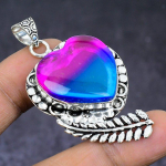 Bi-Color Tourmaline Gemstone 925 Steling Silver Jewelry Pendant 2.17 l3u66