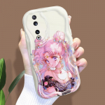 Mielas animacinių filmų ra&scaron;tų kreminės tekstūros korpusas, banguotas kra&scaron;tas, mink&scaron;tas silikoninis dangtelis telefono dėklas, skirtas Huawei Honor Infinix Tecno iPhone iPhone 13 Pro skaidri