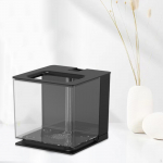 Betta žuvų akvariumas Mini sudedamas dubuo Roplių terariumas skirtas juoda