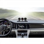 Mini automobilių automobilių skaitmeninis laikrodis, automatinis laikrodis, automobilių termometras, drėgmės matuoklis, dekoravimo ornamentas C Hygrometer